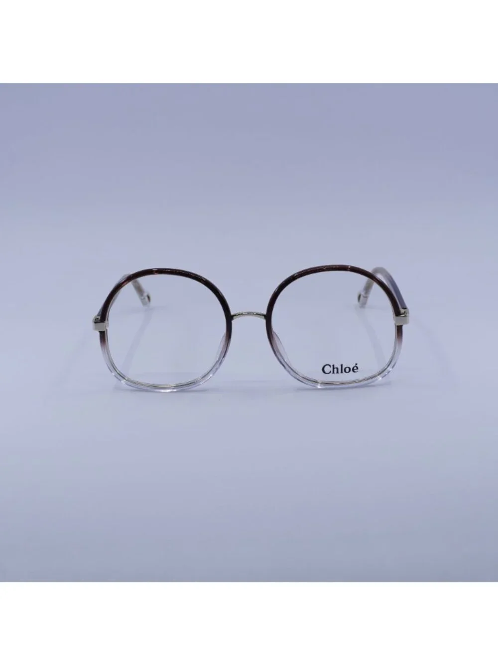 Chloe CH0032O 002 Eyeglasses Brown Gradient 55mm Round Frame